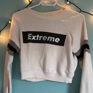 White cropped sweater